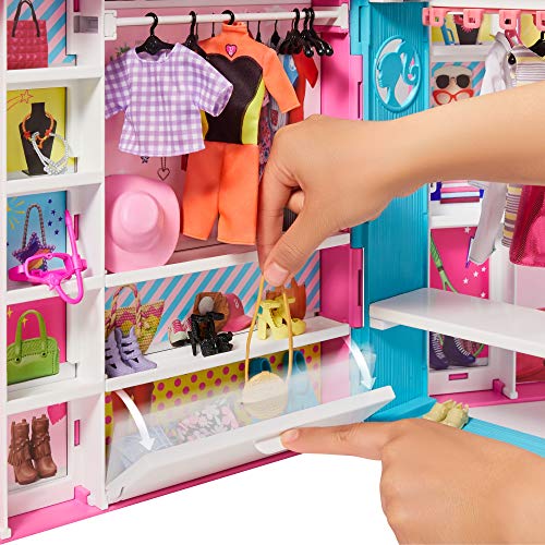 Dressing Deluxe Barbie Fashionista avec 4 tenues et plus de 25 accessoires