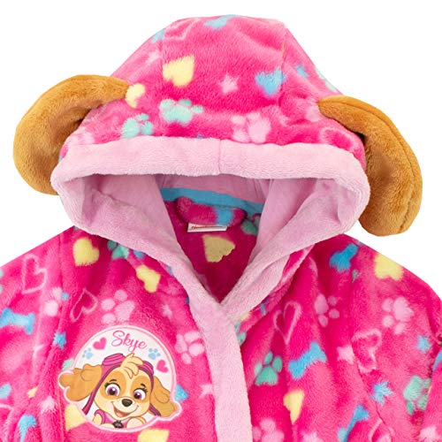 Peignoir avec capuche et petits oreilles pour fille Patrol couleur rose vif