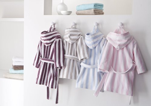 Peignoir de bain à rayures Essix pour fille Petit bateau de 0 à 14 ans 100 % coton éponge jacquard velours