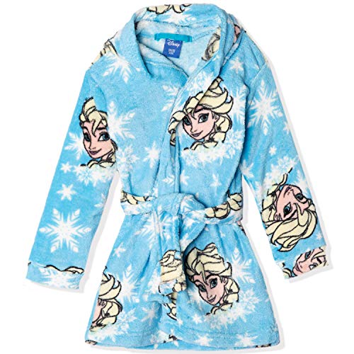  Peignoir polaire avec capuche pour fille  princesse Elsa Frozen couleur bleue de 2 à 8 ans