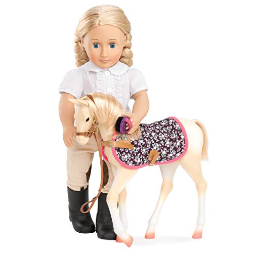 Poupée Maxi Our Generation cavalière Blonde avec son cheval