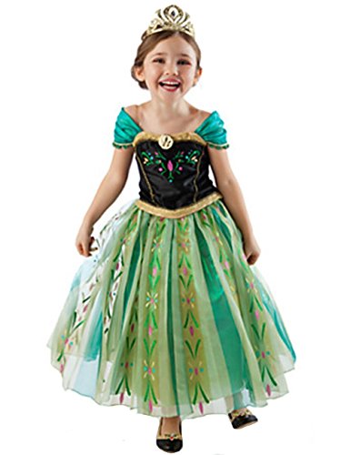 robe princesse Anna avec tutu de couleur verte