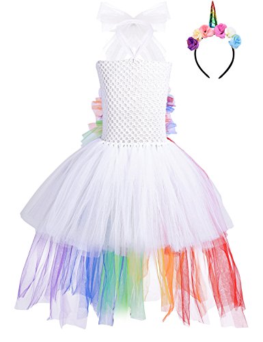 Robe licorne multicolore et asymétrique