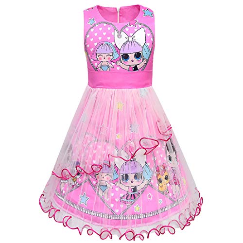 Robe LOL doll rose et à froufrous pour vraie girly