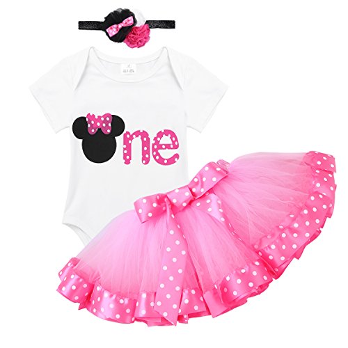 Robe Minnie tutu rose pour fêter un an