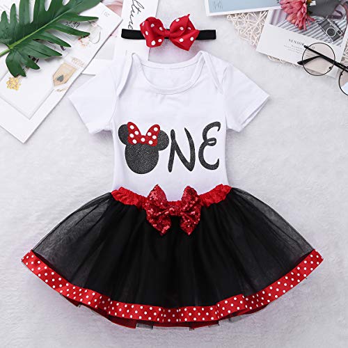 Robe Minnie tutu rouge premier anniversaire