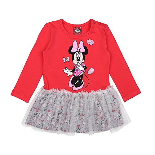 Robe Minnie Mouse de Disney à tutu rouge et grise pour l'hiver