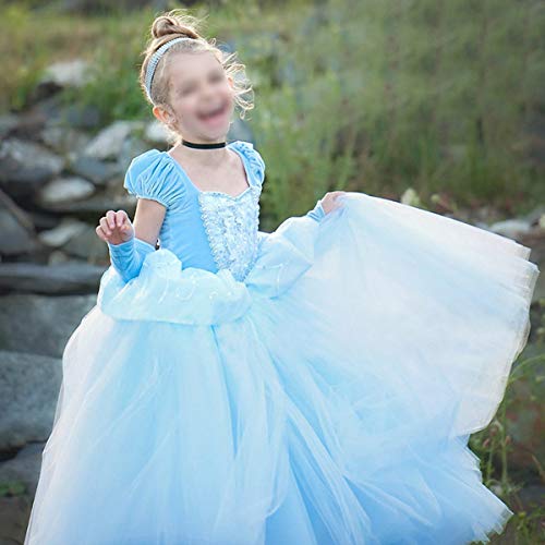 Robe de princesse bleue Cendrillon pour 3 à 8ans