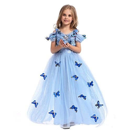 Robe Cendrillon avec papillons pour fille rêveuse