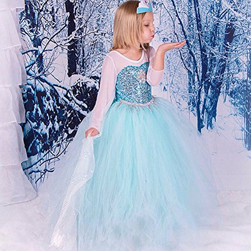 Robe Elsa jupon avec tutu bouffant pour fille