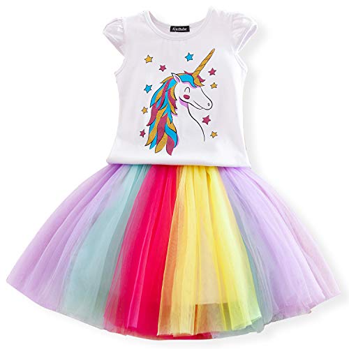 Robe tutu arc-en-ciel  princesse licorne pour fille