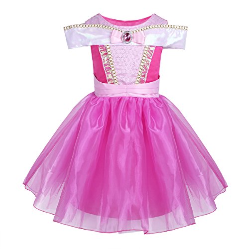 La robe princesse Belle-au-bois-dormant tutu fushia pour fille