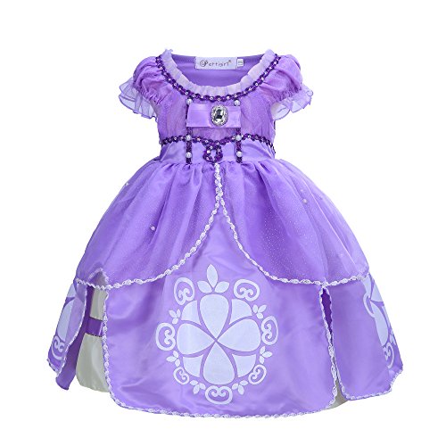 Robe de princesse mauve style Sofia bouffante