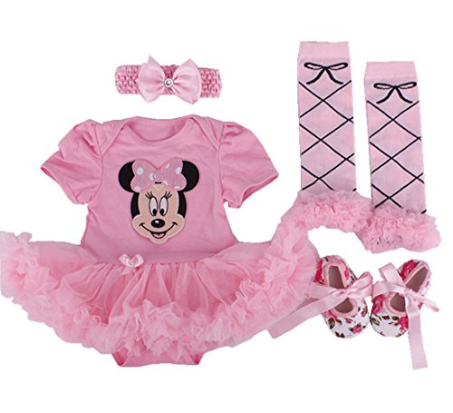 Robe tutu Minnie pour bébé style danceuse rose