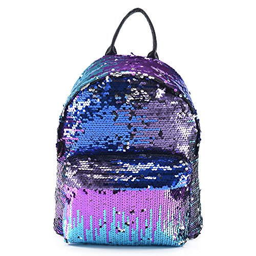 Sac à dos sequins réversibles pour l'école ou les loisirs  40cm x 38cm violet