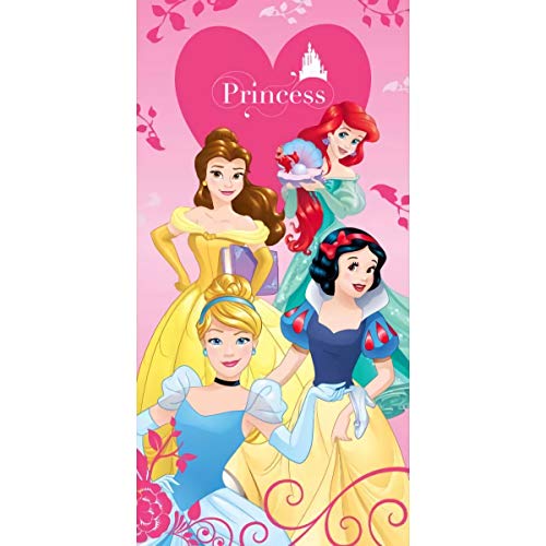 Grande serviette de plage ou de bain en microfibre Princesses Disney pour petite fille girly