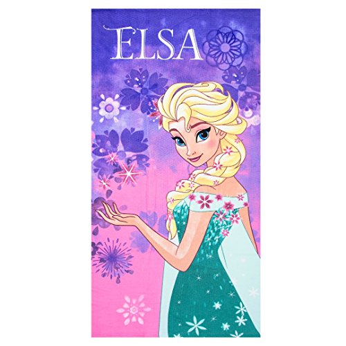 Serviette de plage Elsa pour fille en polyester