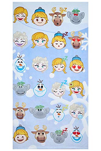 Serviette de plage Emoji Frozen en coton pour fille