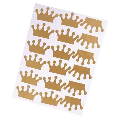 Stickers couronnes dorées pour déco de princesse girly