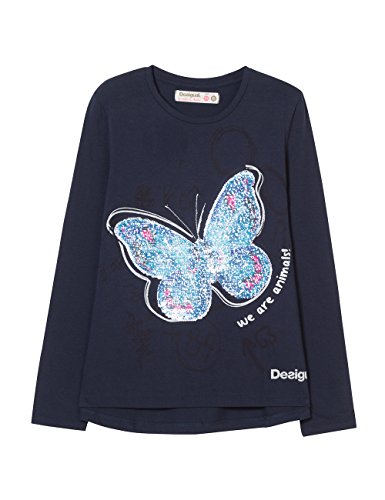 T-shirt Desigual pour fille avec papillons en sequins