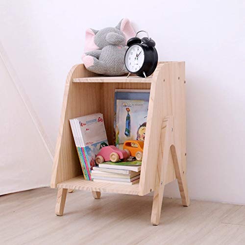 Table de chevet en bois massif au look nordique pour chambre d'enfant