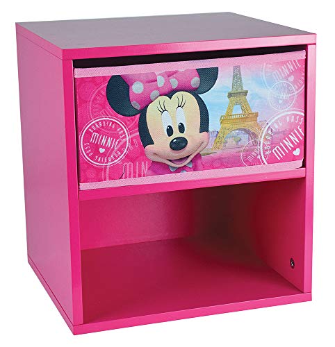 Table de chevet fille rose avec Minnie