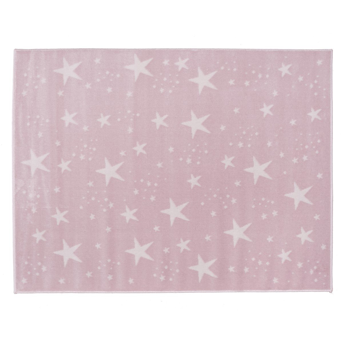 Tapis Rose avec étoiles blanches de différentes tailles