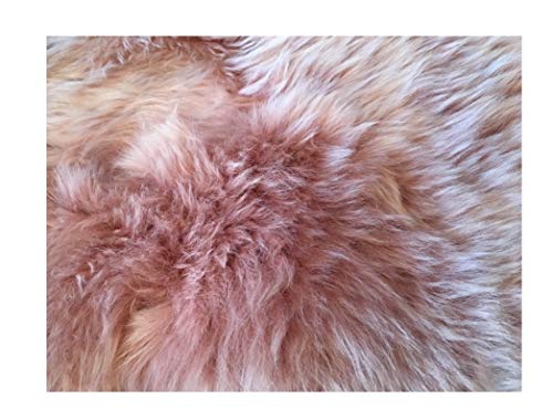Texture du tapis en peau d'agneau rose Lanabest