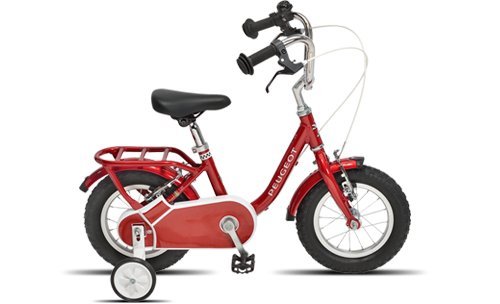 Vélo Peugeot Junior rouge 12 pouces pour fillette de 2 à 4 ans avec cadre aluminium monovitesse