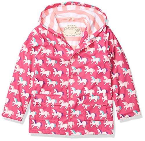 Veste imperméable rose avec licornes pour fille Hatley