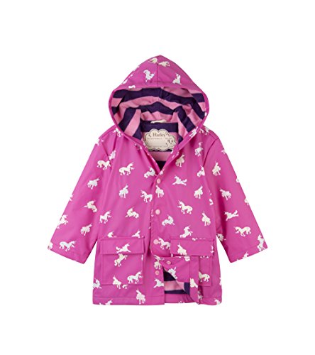 Veste imperméable violette avec licornes pour fille Hatley